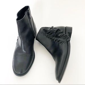 Topshop fringe ankle boots sz 6.5